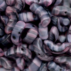 Conta de Vidro Preciosa® Ornela Meia Lua Rosa Preto Mesclado (2677) 15mm