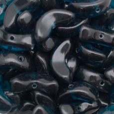 Conta de Vidro Preciosa® Ornela Meia Lua Montana Transparente (30330) 8mm