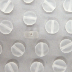 Conta de Vidro Preciosa® Ornela Redonda Pastilha Cristal Transparente Mate (00030) 6mm