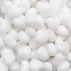 Conta de Vidro Preciosa® Ornela Coração Branco Cristal (06000) 6mm