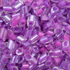 Canutilho Cut Pipes Preciosa® Ornela Cristal e Lilás Lined (38828) 3,5mm