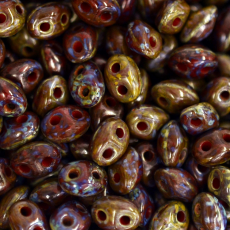 Miçanga Twin Vermelho Mesclada Preciosa® Ornela (93200) 2,5X5mm