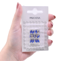 Strass Navete Engrampado para costura Preciosa Cristais Safira Prateado 8x4mm
