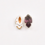Strass Navete Engrampado Prateado para costura Preciosa Ametista  8x4mm
