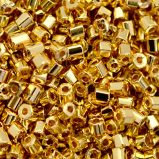 Vidrilho Preciosa® Ornela Banhado a Ouro 24k (68304) 2x9/0=2,6mm