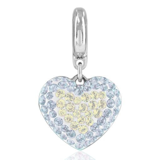 Berloque Swarovski Charm Becharmed Pingente Coracao White Opal 14mm