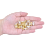 Strass Navete Engrampado Supreme para costura Cristal Dourado 15x7mm