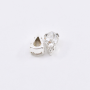 Strass Gota Engrampado Prateado para costura Supreme Cristal 13x7,8mm