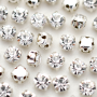 Strass Engrampado Supreme para costura Cristal Prateado SS20  4,6mm
