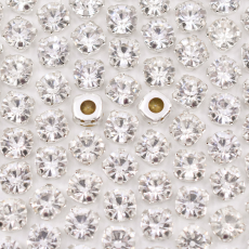 Strass Engrampado Supreme para costura Cristal Prateado SS34  7mm