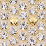 Strass Engrampado para costura Supreme Cristal Dourado SS38  8mm