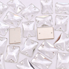 Retângulo para costura Supreme Cristal 18x13mm