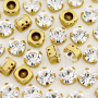Strass Engrampado Supreme para costura Cristal Dourado SS30  6,4mm
