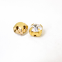 Strass Engrampado Supreme para costura Cristal Dourado SS38  8mm