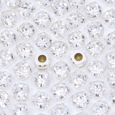 Strass Engrampado para costura Supreme Cristal Prateado SS38 = 8mm