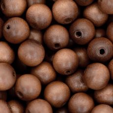 Conta de Madeira Preciosa® Ornela Bolinha Nogueira 6mm