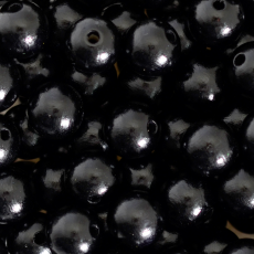 Conta de Madeira Preciosa® Ornela Bolinha Preta envernizada 10mm