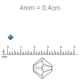 Balao Swarovski art. 5301 Cristal Tabac 4mm