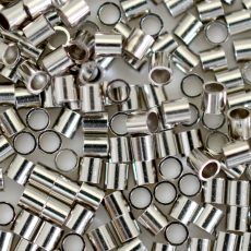 Fixador de Latao Tubo LDI Cristais Niquel 2x2,2mm