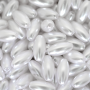 Perola de Plastico ABS Arroz Supreme Branca 12x6mm