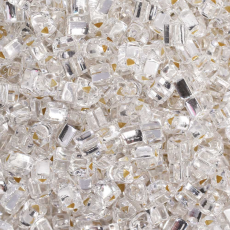 Vidrilho Triangular Preciosa® Ornela Prata Transparente (78102) 3,5mm