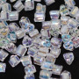 Vidrilho Triangular Preciosa Ornela Cristal Transparente T Aurora Boreal 58205 3,5mm