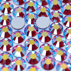 Strass Chaton Viva 12® Preciosa® art. 438 11 612 HF Light Siam Aurora Boreal SS30 = 6,4 mm