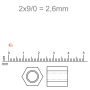 Vidrilho Preciosa Ornela Laranja Transparente 97000 2x902,6mm