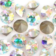 Strass Mc Chaton Maxima® Preciosa® art. 431 11 615 base cônica Cristal Aurora Boreal SS45 = 9,85mm