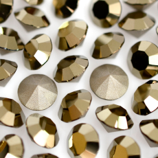 Strass Mc Chaton Maxima® Preciosa® art. 431 11 615 base cônica Cristal Starlight Gold SS39 = 8,2mm