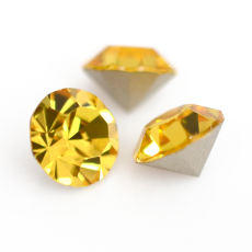 Strass Mc Chaton Maxima® Preciosa® art. 431 11 615 base cônica Light Topaz SS39 = 8,2mm