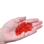 Conta de Vidro Preciosa Ornela Folha Dentinho Vermelho Claro Transparente T 90060 18mm
