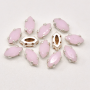 Strass Navete Engrampado Prateado para costura Preciosa Rose Alabaster 8x4mm