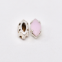 Strass Navete Engrampado Prateado para costura Preciosa Rose Alabaster 8x4mm