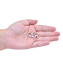 Strass Navete Engrampado Prateado para costura Preciosa Rose Alabaster 8x4mm