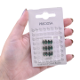 Strass Navete Engrampado Prateado para costura Preciosa Emerald 8x4mm