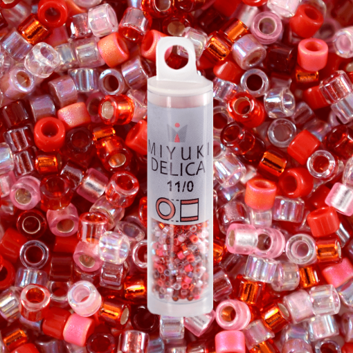 Micanga Delica Miyuki Mix Vermelho DB MIX05 110  1,6mm