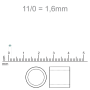 Micanga Delica Miyuki Mix Vermelho DB MIX05 110  1,6mm
