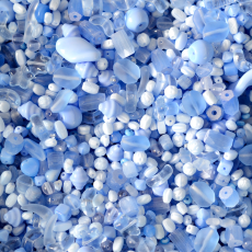 Conta de Vidro Preciosa® Ornela Mix de Murano Jeans Diversos Tamanhos