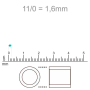 Micanga Delica Miyuki Lilas Transparente DB1347 110  1,6mm