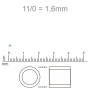 Micanga Delica Miyuki Rosa Transparente T Lustroso AB DB1867 110  1,6mm