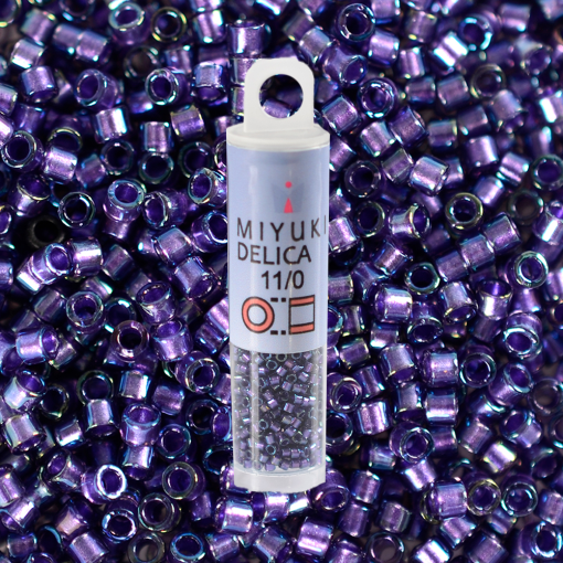 Micanga Delica Miyuki Roxo Transparente T Lustroso AB DB1756 110  1,6mm