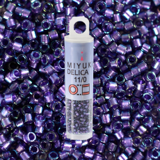 Micanga Delica Miyuki Roxo Transparente T Lustroso AB DB1756 110  1,6mm