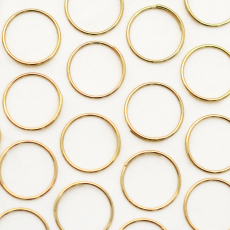 Argola LDI Cristais® Inoxidável Dourado 14mm