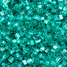 Vidrilho Triangular Preciosa Ornela Verde Solgel Dyed Transparente 08258 2,5mm