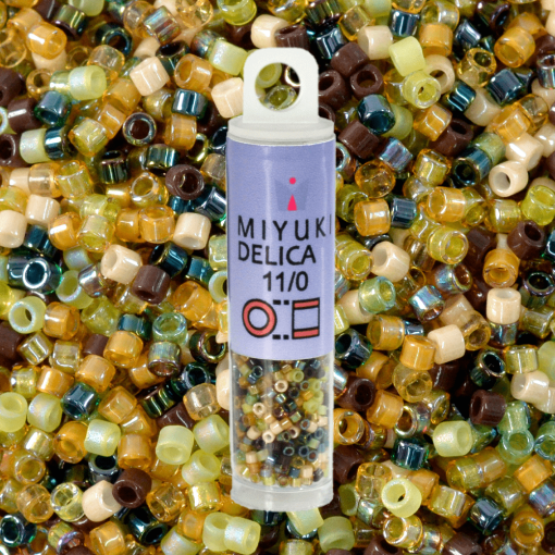 Micanga Delica Miyuki Cor da Terra Transparente T AB DB MIX07 110  1,6mm