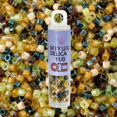Micanga Delica Miyuki Cor da Terra Transparente T AB DB MIX07 110  1,6mm