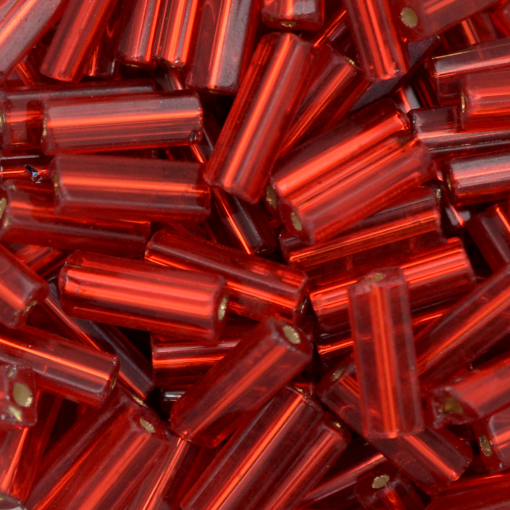 Canutilho Chiclete Preciosa Ornela Vermelho Transparente 97090 10x3,5mm