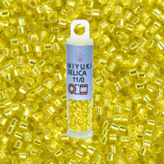 Micanga Delica Miyuki Amarelo Transparente DB145 110  1,6mm
