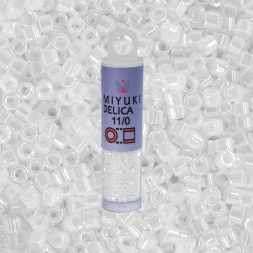 Micanga Delica Miyuki Super Branco Perolado DB201 110  1,6mm